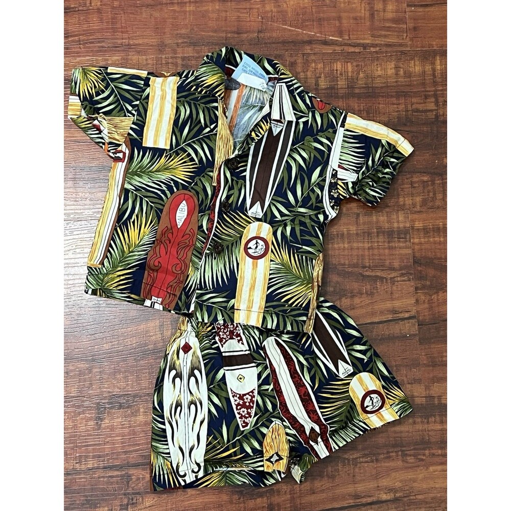 RJC Baby Hawaiian Shirt & Shorts - SURFBOARDS - 6M